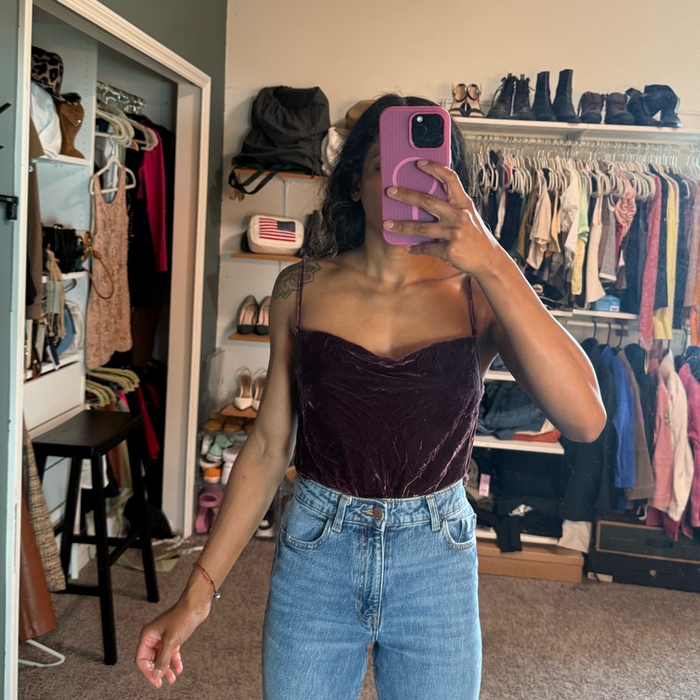 Chelsea28 Black Bustier Camisole Top